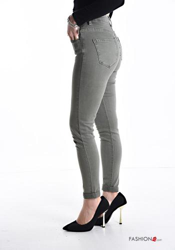 skinny Jeans aus Baumwolle mit Taschen - ph 3