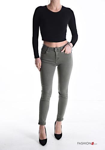 skinny Jeans aus Baumwolle mit Taschen - ph 5