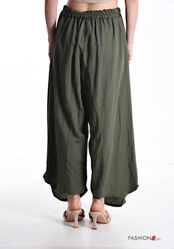 Oversize wide leg Hose aus Leinen mit Taschen mit gummizug - ph 2