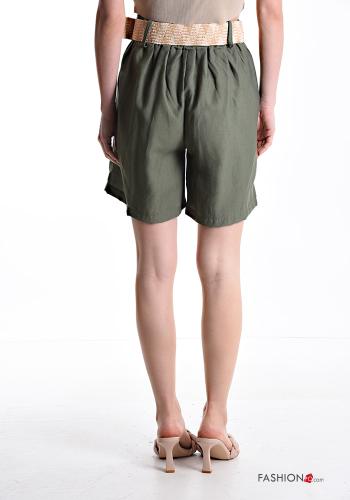 Bermudas con bolsillos con cinturón con elástico - ph 2