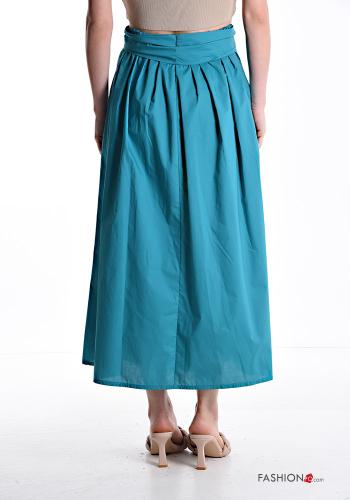 Cotton Skirt with pockets with fabric belt with bow - ph 2