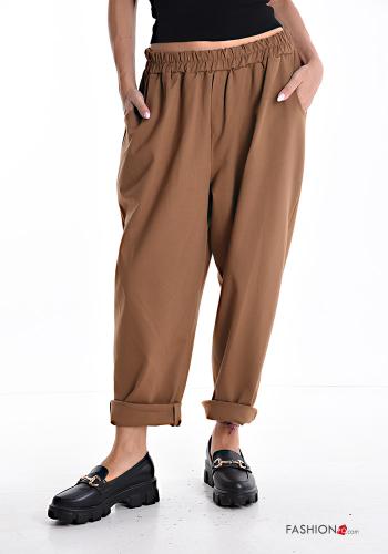 Calças oversize com bolsos com elástico - ph 1
