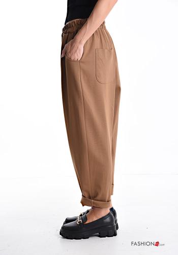 Calças oversize com bolsos com elástico - ph 3