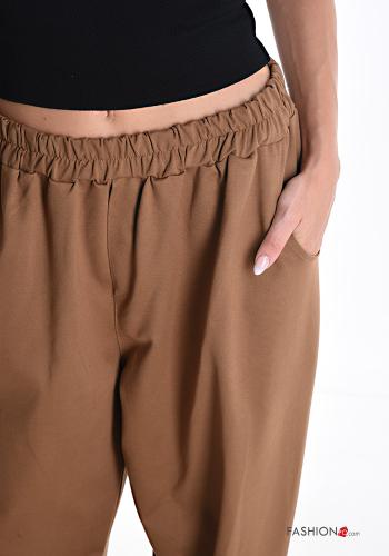 Calças oversize com bolsos com elástico - ph 4
