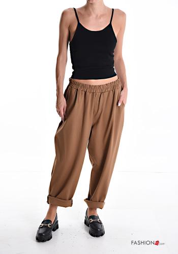 Calças oversize com bolsos com elástico - ph 5