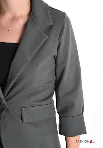 lange ärmel Jacke aus Baumwolle mit Knöpfen ohne Futter - ph 4