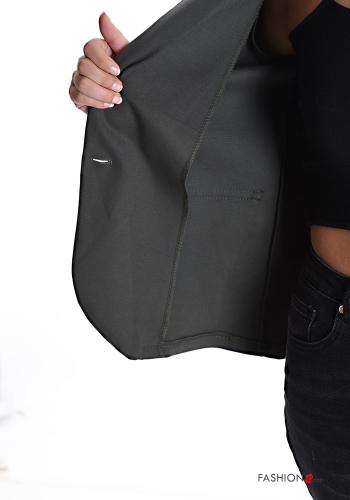 lange ärmel Jacke aus Baumwolle mit Knöpfen ohne Futter - ph 6