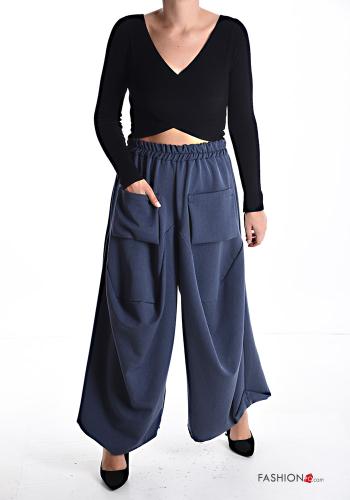 oversized wide leg Trousers with pockets with elastic - ph 5