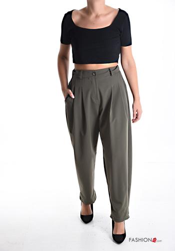 Pantalone con elastico con zip con bottoni con tasche - ph 5