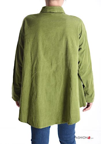 Chemise en Coton Côtelé en Velours manches longues à boutons - ph 2