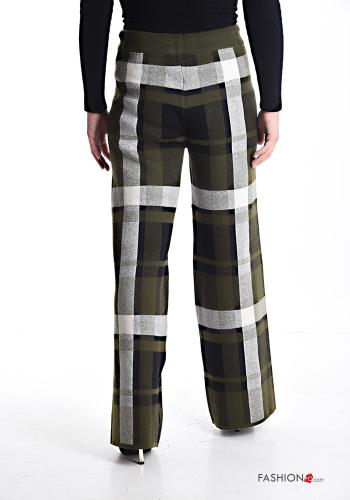 Tartan-Muster hoher Taille Hose mit kordelzug - ph 2