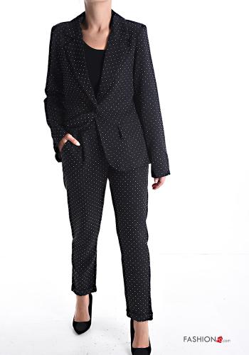 Polka-dot long sleeve with collar Suit with buttons with lining - ph 1