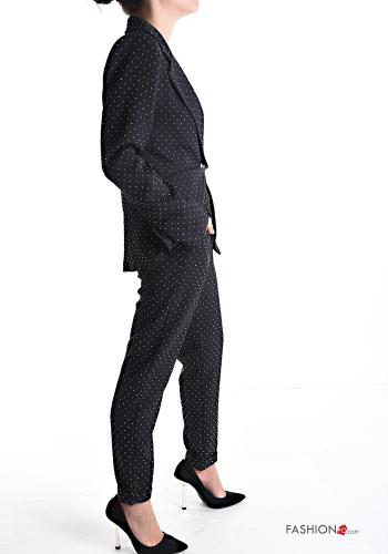 Polka-dot long sleeve with collar Suit with buttons with lining - ph 3