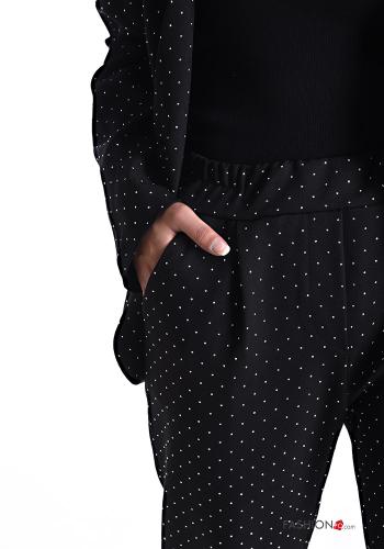 Polka-dot long sleeve with collar Suit with buttons with lining - ph 4