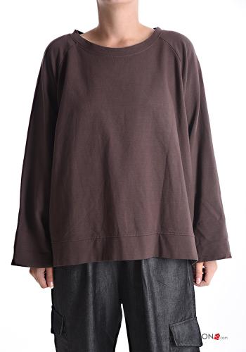 Felpa in Cotone maniche lunghe girocollo - ph 1