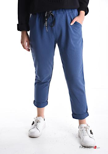 Pantalone sportivo in Cotone con tasche con coulisse - ph 1