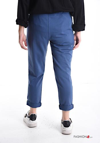 Pantalone sportivo in Cotone con tasche con coulisse - ph 2