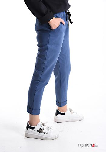 Pantalone sportivo in Cotone con tasche con coulisse - ph 3