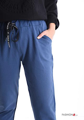 Pantalone sportivo in Cotone con tasche con coulisse - ph 4