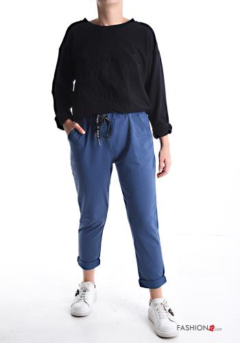 Pantalone sportivo in Cotone con tasche con coulisse - ph 5