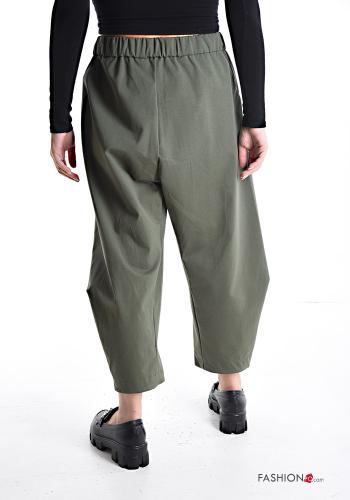 Oversize Hose aus Baumwolle mit Taschen mit gummizug - ph 2
