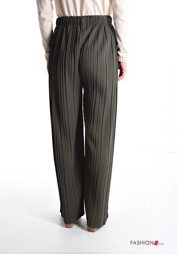 plissiert lange wide leg Hose mit gummizug - ph 2