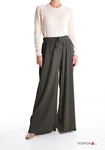 plissiert lange wide leg Hose mit gummizug - ph 5