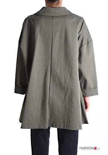 lange ärmel mit kragen Jacke mit Knöpfen ohne Futter - ph 2