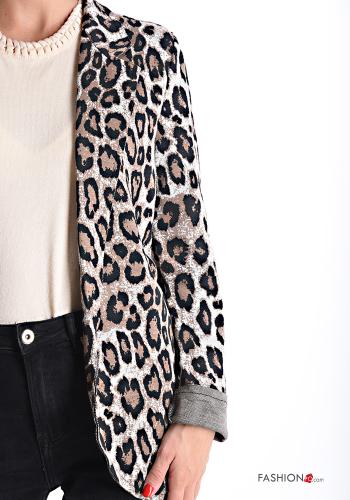 Chaqueta manga larga con cuello Estampado animal sin forro - ph 4