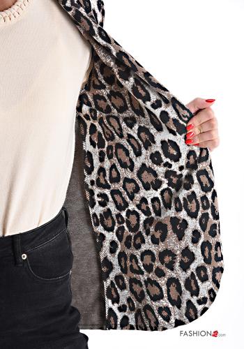 Chaqueta manga larga con cuello Estampado animal sin forro - ph 6