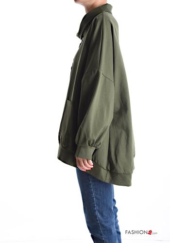 Felpa oversize maniche lunghe con bottoni con tasche - ph 3