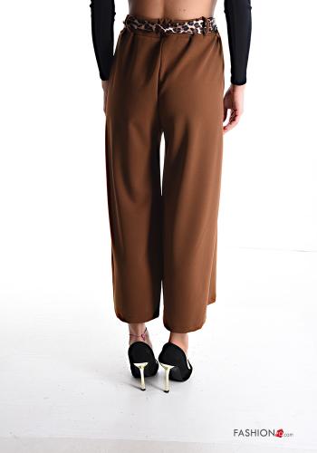 wide leg Hose mit Taschen mit stoffgürtel - ph 2