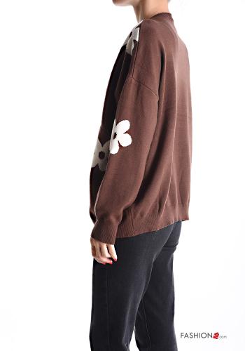 Floral long sleeve crew neck Sweater - ph 3