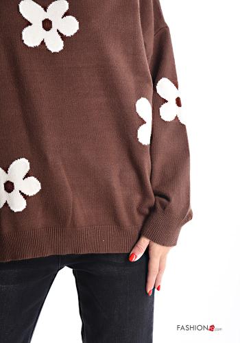 Floral long sleeve crew neck Sweater - ph 4