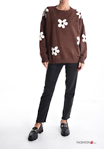 Floral long sleeve crew neck Sweater - ph 5
