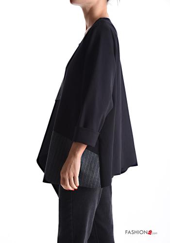 Blouse asymétrique col rond manches longues Imprimé à rayures - ph 3