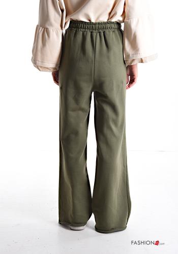 Pantalone sportivo in Cotone lungo con elastico con tasche con fiocco - ph 2