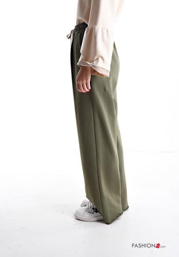 Pantalone sportivo in Cotone lungo con elastico con tasche con fiocco - ph 3