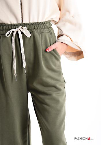 Pantalone sportivo in Cotone lungo con elastico con tasche con fiocco - ph 4