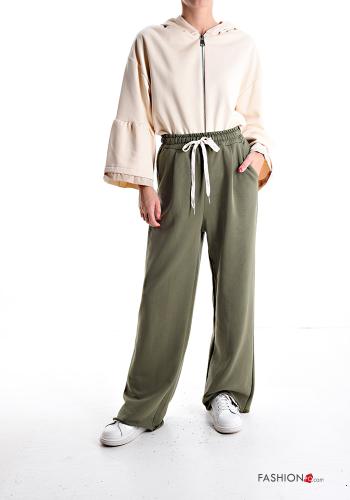 Pantalone sportivo in Cotone lungo con elastico con tasche con fiocco - ph 5