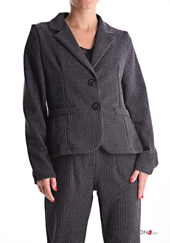 Lurex lange ärmel Blazer mit Knöpfen ohne Futter