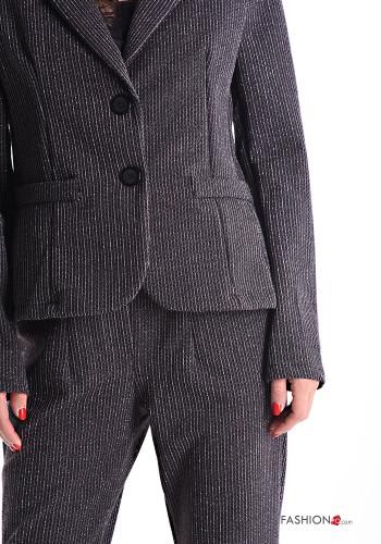 Lurex lange ärmel Blazer mit Knöpfen ohne Futter - ph 4