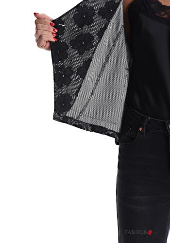 Floral long sleeve with collar mini Jacket with buttons without lining with pockets - ph 6