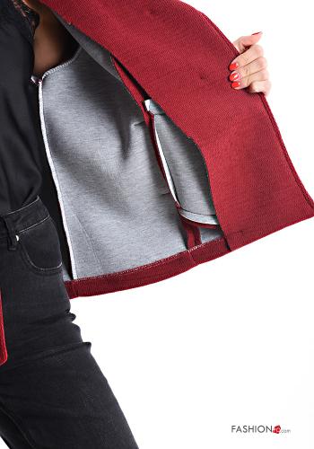Cappotto corto doppio petto maniche lunghe senza fodera con bottoni con tasche - ph 6