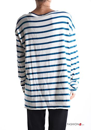 Maglietta a manica lunga Fantasia righe scollo a V - ph 2