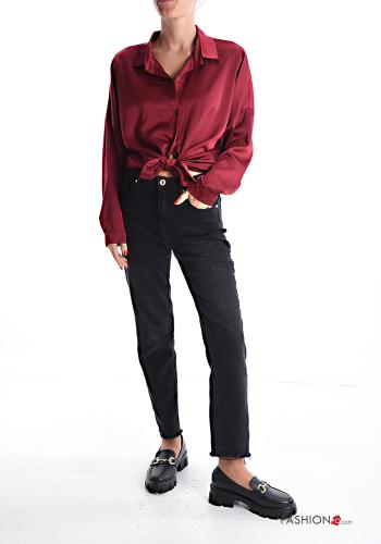 Camicia con colletto raso maniche lunghe con bottoni - ph 5