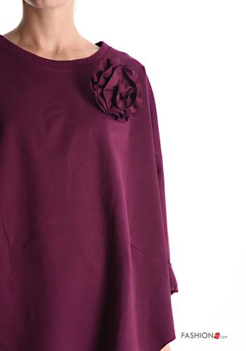Blusa taglio vivo maniche lunghe girocollo con fiocco - ph 4