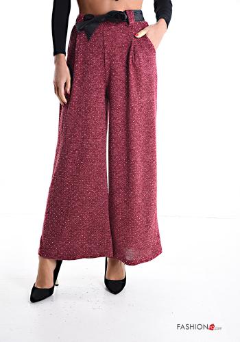lange Hose mit Gürtel mit gummizug mit Taschen - ph 1