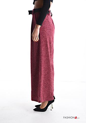 lange Hose mit Gürtel mit gummizug mit Taschen - ph 3
