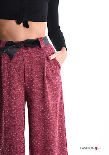 lange Hose mit Gürtel mit gummizug mit Taschen - ph 4